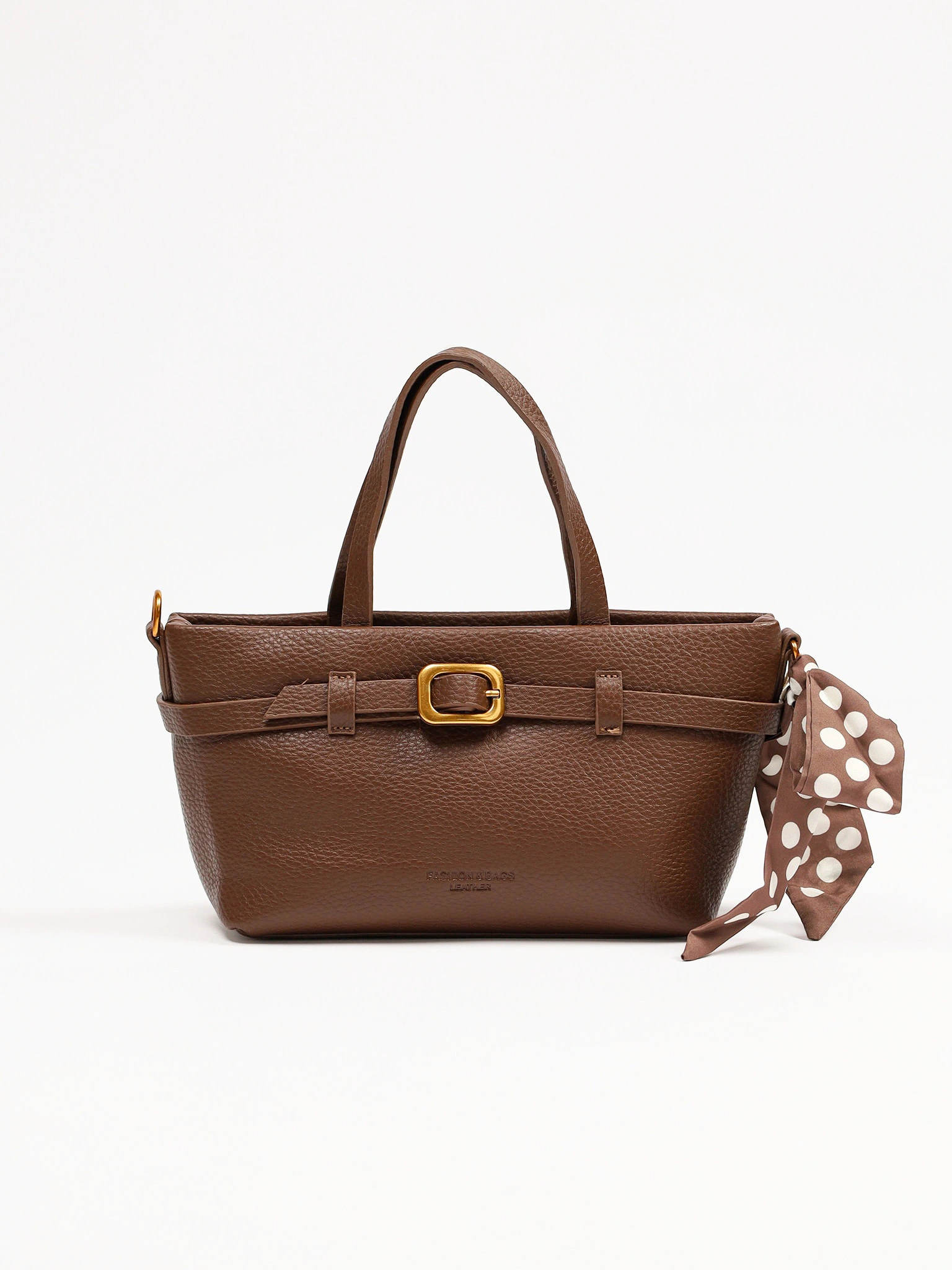 Сумка-тоут с декоративным платком и ремешком с пряжкой в ассортименте